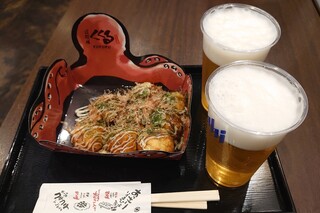 Takoya Doutombori Kukuru - 生ビール450円