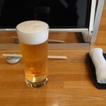 鮨くどう - 生ビール　フレッシュ感はない