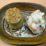 一本杉 川嶋 - 白菜のお漬物とカブラ寿司