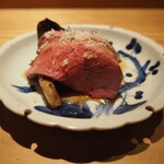 とり茶太郎 - 鴨 ロース 山わさびがけ + 下仁田ねぎ + 平茸