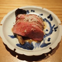 とり茶太郎 - 鴨 ロース 山わさびがけ + 下仁田ねぎ + 平茸