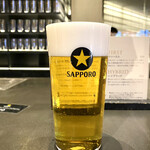 サッポロ生ビール黒ラベル THE BAR - パーフェクト黒ラベル 550円。