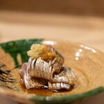 うを徳 - 2023.2 能登産鰯お造り生姜醤油