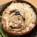 うを徳 - 2023.2 ノドグロにゅうめん（ノドグロのアラ汁、三輪素麺、琵琶湖産ワカサギ有馬煮）