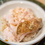 うを徳 - 2023.2 釧路産生雲子と紅瞳（対馬産ノドグロ）炭火焼き丼