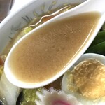 桜 - 五目味噌ラーメン　スープアップ