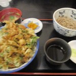 海老民 - 小柱のかき揚げ丼セット