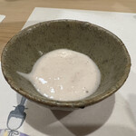 うを徳 - 炭火で焼いた釧路産白子の擂りながし