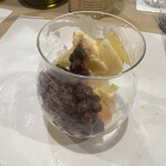 うを徳 - 自家製アイスクリームとはまさきみかんとブンタンと北海道産あずき