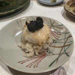うを徳 - 佐島産天然とらふぐの白子とトリュフの小鉢飯
