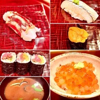 冨すし - 車海老やいくらの製法も変わってました♪ 汁物は赤だし