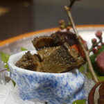 日本料理 幸庵 - 蒸し鮑 肝ソース添え