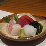 日本料理 幸庵 - 青森産平目、大分産アオリイカ、宮城産本鮪の赤身と中トロアップ