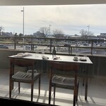 middle - デザートと食後酒はテラス席にて☆