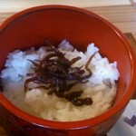 そうめん処 霞亭 - ご飯　（くぎ煮付）