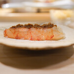 Sushi namba - ボタン海老海老味噌殻のせ