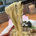 都そば - 熊本ラーメン 麺アップ