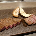 八重洲 steak & seafood 鉄板焼き 一心 - ヒレ & サーロイン