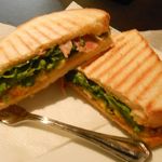 生ハムとカボチャサラダのホットサンド