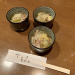 Shimotaya - 付き出し。白菜と豚肉。