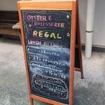 REGAL - 店頭ランチメニュー。