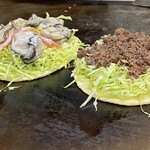お好み焼 青森 - 牡蠣オコとぼっかけのお好み焼き