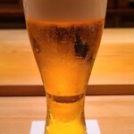 鮨 さかい - お酒①生ビール