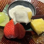 おい河 - デザート　ほうじ茶ディップ