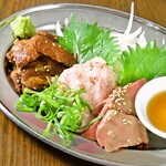 Assorted meat sashimi