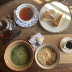Cafe gula - チーズケーキ×ピーチティー、わらび×抹茶