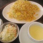 菜の花  - ズワイガニチャーハン サラダ コーンスープ