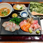 マスカクラブ - 信州川魚3種のお造り盛り合わせ