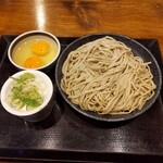 Sagatani - 大もりそば&生玉子2個600円(2023年2月20日)