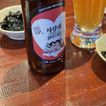 韓国食堂 入ル 坂上ル  - サランへビール