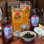 韓国食堂 入ル 坂上ル  - サランへビール　700円