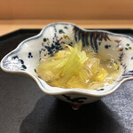 Kinari - 1品目 白菜あんのレンコン饅頭 蕗添え
