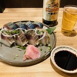 結咲家 - サバ寿司と瓶ビールは、最高！