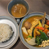 Rojiura Curry SAMURAI. - チキンと一日分の野菜２０品目（スープ大盛、レギュラー、ちょい辛、ライスＭ、骨付きチキンは〝柔らか〟）
