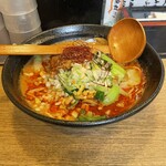 麺や 蓮と凜と仁 - 白胡麻担々麺(900円、斜め上から)