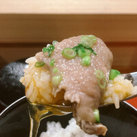 肉割烹 五平 - 肉吸い卵かけご飯（トロける！）