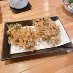 蕎房 猪口屋 - 桜えびのかき揚げ