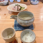 蕎房 猪口屋 - 日本酒は福島県の地酒を2種類いただきました