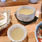 蕎房 猪口屋 - 柚子酒　片口がかわいい☆