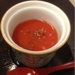 茶碗蒸し トマトソース掛け