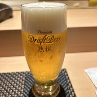 名駅 鮨 Sublime - 生ビールで乾杯‼️