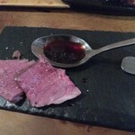 山鯨屋 - 鹿あぶり2人前240円＋税(2023.2.17)