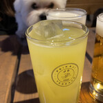 PAIKAJI TERRACE - コレはお正月に家族とお嬢の愛犬とで来た時の写真
      
      奥様は常に生ビール。