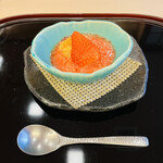 山玄茶 - デザートは旬に入った苺のパンナコッタ。