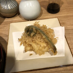 手打ちそばちくま - 白魚の天ぷら