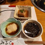 アグーしゃぶしゃぶみるく - セットの小鉢